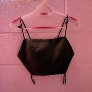 Selfie Leslie Dark Green Crop Top